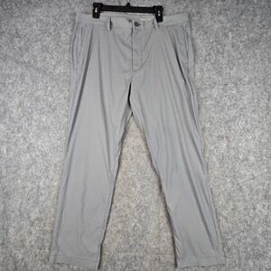Tommy Bahama Boracay Pants Mens 38x30 Gray Micro-Check Performance Stretch Tech